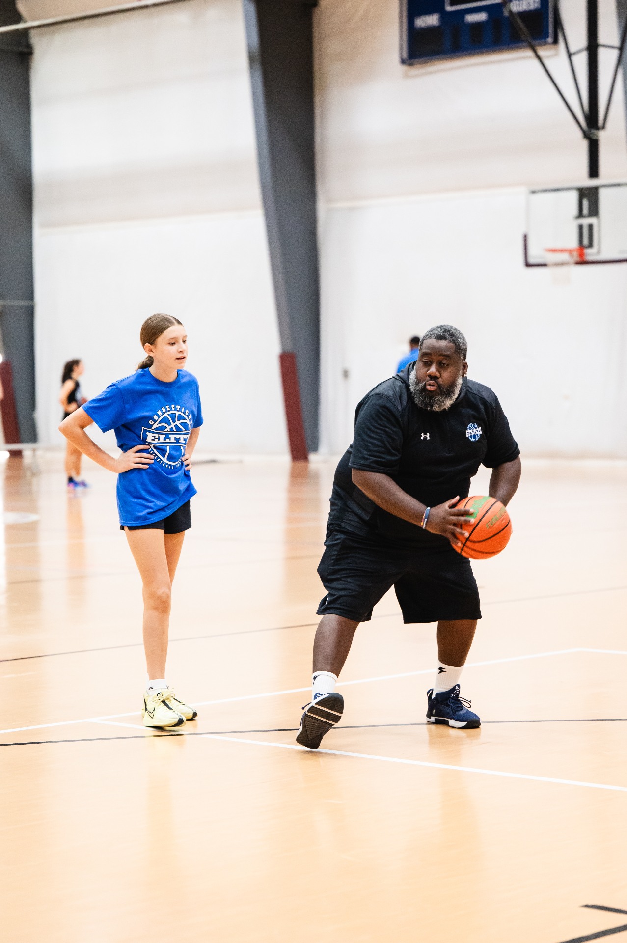 CT Elite player driving the ball during skills training